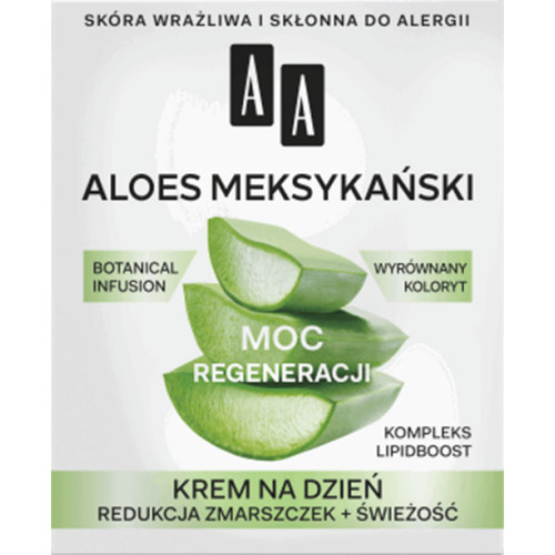 AA Moc Roślin, Aloes Meksykański, Krem na dzień `Redukcja zmarszczek + świeżość` 50ml